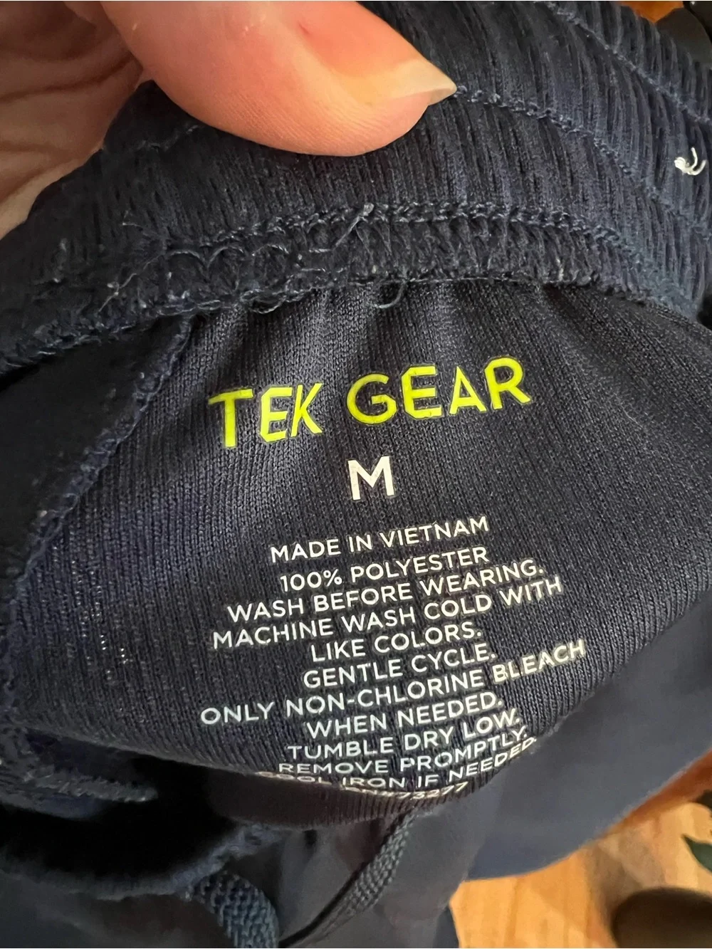 Tek Gear Navy Elastic Waist Athletic Shorts
